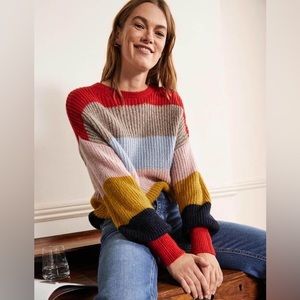 Boden Blouson Cuff Fluffy Sweater Size 6